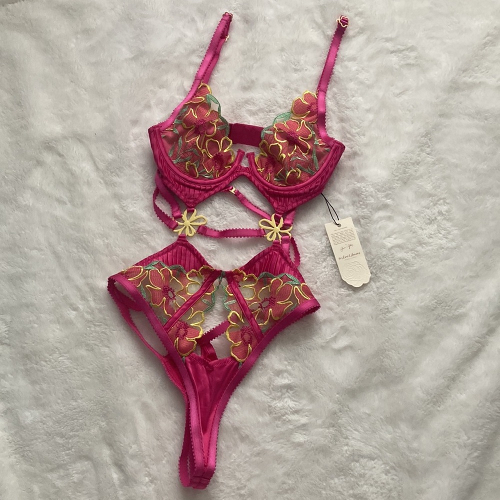 Pink Lingerie Body Suit 💕 - Picture 2 of 12